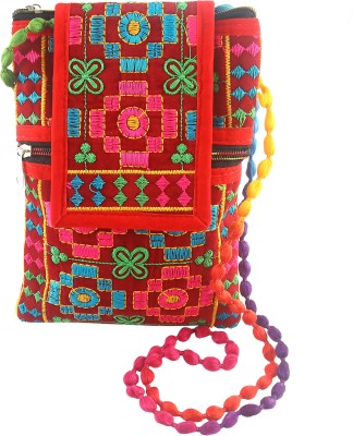 Jewar Mandi Multicolor, Red Sling Bag Embroidered Purse Ethnic Sling Bag Handmade Jaipur Rajasthani Mirror Work Clutch