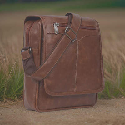 Shivra Tan Sling Bag Men Sling Bag side bag for men(S-12*11)
