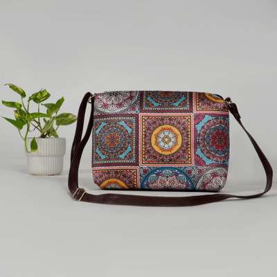 Hamensch Multicolor Sling Bag Digital Patches Sling Bag for Womens