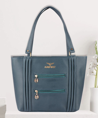 EMPIRE Blue Tote Girl’s women's vegan leather ocean side handbags shoulder hobo bag ladies purse