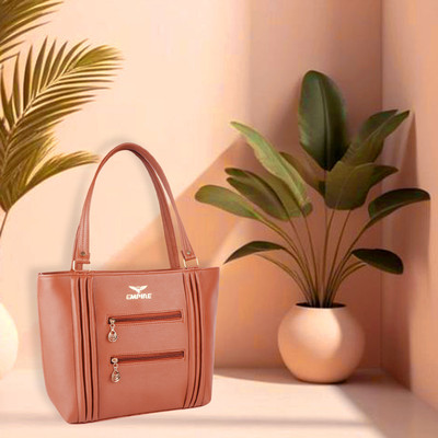 EMPIRE Tan Tote Girl’s women's vegan leather ocean side handbags shoulder hobo bag ladies purse