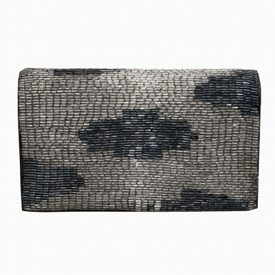 OSWAL ARTS Black Clutch Women’s Silver & Black Hand Beaded Clutch