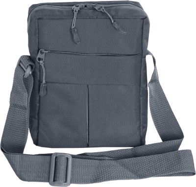 STORITE Grey Sling Bag Nylon Stylish Small Padded Sling Cross Body Travel Office Business Messenger Bag