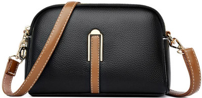 Ruvero Black Sling Bag Women sling bag with detachable strap