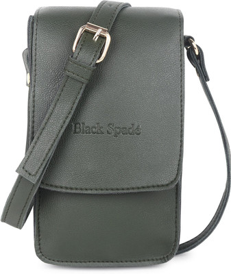 black spade Green Sling Bag Mobile Crossbody