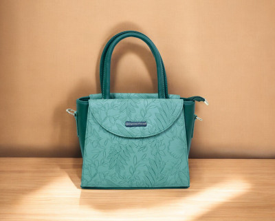 Gorgeous Creation Green Hand-held Bag With Adjustable Strap