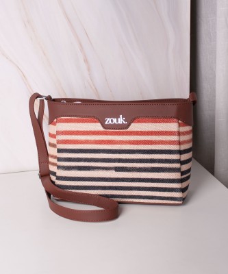 ZOUK Multicolor Sling Bag Qutub Stripes Harmony Sling Bag