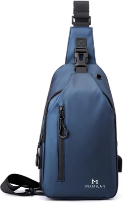 INKMILAN Blue Sling Bag Lightweight Nylon Chest