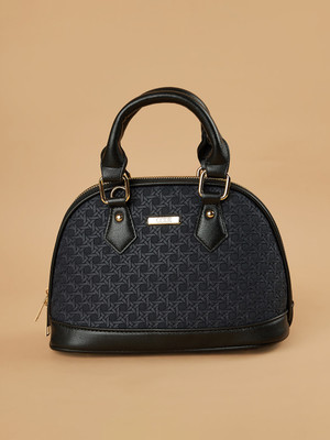 CODE by Lifestyle Blue Hand-held Bag Structured Handheld Bag with Bow Detail