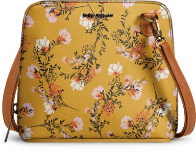 DailyObjects Yellow Shoulder Bag Mustard Flowers Trapeze Sling Shoulder Side Crossbody Handbag For Women/Girls