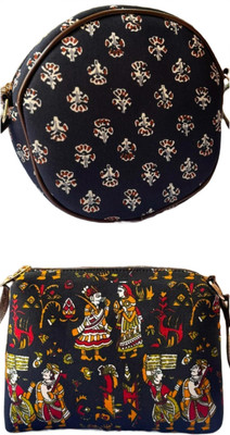 CRAFTWELL Multicolor Sling Bag Stylish New Trendy Unique Classy Design Shoulder Crossbody Sling Bag For Women(Pack of 2)