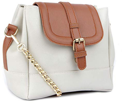 Elrayn White Sling Bag Stylish and Functional Sling Bag - Perfect Companion for Travel and Everyday Use