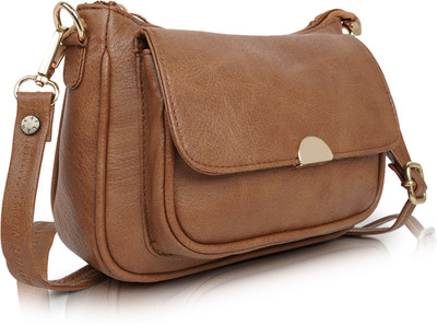 LANCER Tan Sling Bag Casual Trendy Hobo Shoulder Crossbody Travel Side Sling bag for Women
