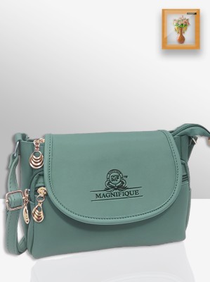 magnifique Green Sling Bag Dark Green Sling bag for Women and Girls / Side bag / Handbag / Cross body bag