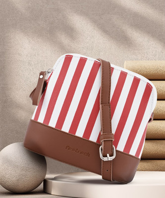 Fastrack Yellow Sling Bag Yellow Striped Sling Bag For Women