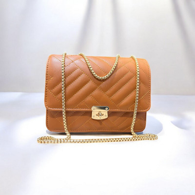 clarisjames Tan Sling Bag Tan color trendy casual PU leather design slingbag