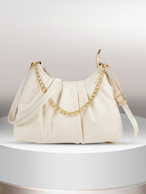 DIXON White Sling Bag Stylish Fashionable Chain Strap Crossbody Unique Design Shoulder Women