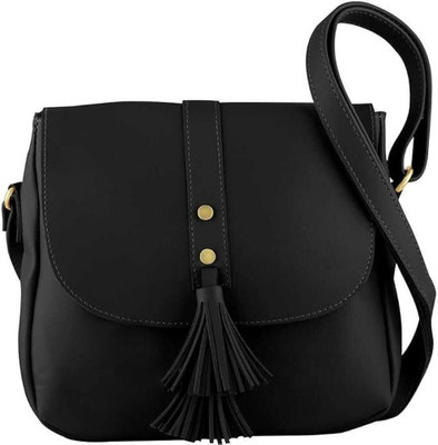house of common Black Sling Bag HC_@TW_Black leather Sling bag for shoulder LFR 2_10