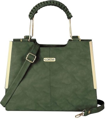 Shridhar Creation Green Hand-held Bag Elegent Designer Faux Leather Handbag For Women And Girls