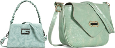 Zaxcer Green, Green Sling Bag Beautiful Sling Bags for women and girls(Pack of 2)