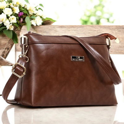 Women Marks Brown Sling Bag NSB-04-LEAF-DARK