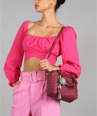 Cleto Maroon Sling Bag HAMZACLETO New MN_POM_14
