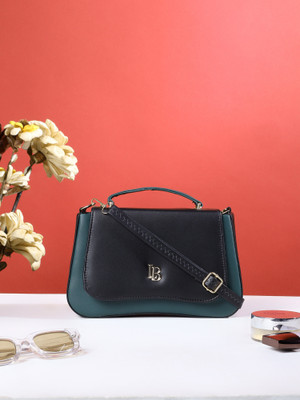 LEGAL BRIBE Green Sling Bag Curve Style Flap Sling Bag