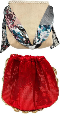 athizay Brown, Red Sling Bag Sling bags for women print Cross body bags(Pack of 2)