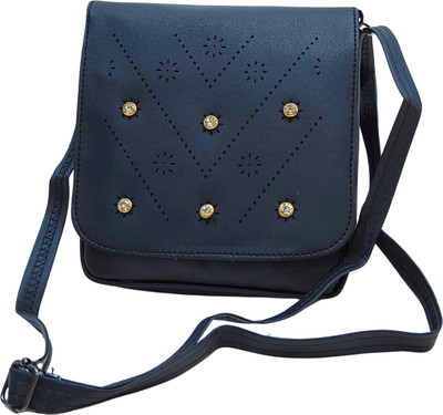 HS Closet Cove Black Sling Bag Black Sling Bag for Women – Elegant Crossbody with Gold Studs