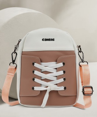 CIMONI Beige Sling Bag Stylish Unique Shoes Design Shoulder Crossbody Hobo Daytrip Women Slingbag