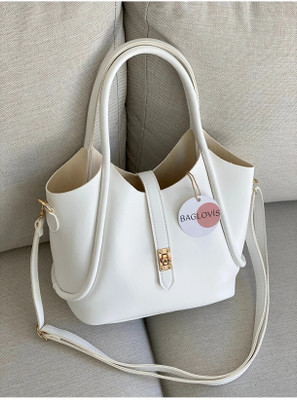 Women Craft White Sling Bag BAGLOVIS Women’s Premium Faux Leather Shoulder & Handbag with Sling Strap
