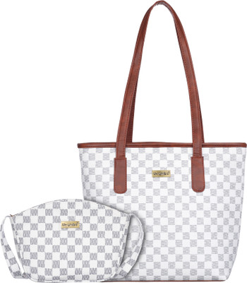 Unibo Women White Hand-held Bag(Pack of: 2)