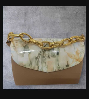 YULIA Beige Sling Bag Women Sling Bag Stylish Front Embroidered Classy Design Shoulder Crossbody
