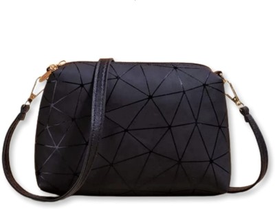 Fclues STORE Black Sling Bag Sling Bag Crossbody Bag For Women| PU Leather Purse | Stylish & Durable