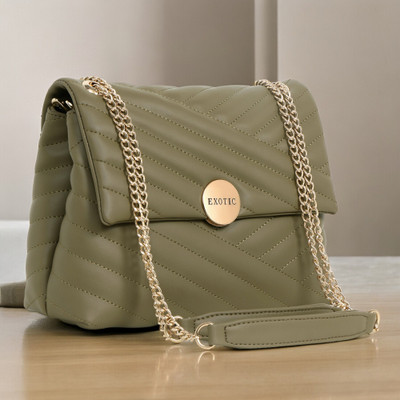 Exotic Khaki Sling Bag Quilted stich sling bags
