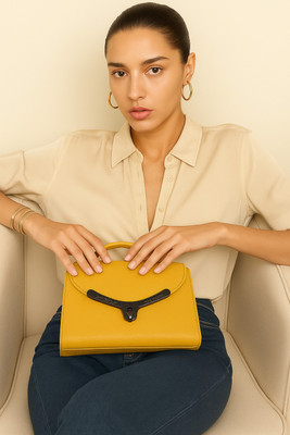 hautehandles Yellow Sling Bag Elegant Yellow Premium Sling Bag for Women