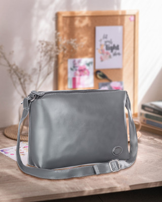 Leather Land Grey Sling Bag Exuberant Design