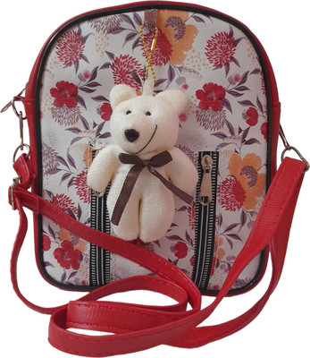 ClassyCarry Red Sling Bag Sling bag with adjustable and removable sling strap Convertible for Girls
