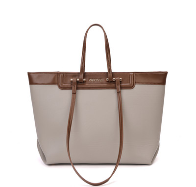 MADY FASHION Brown Tote MADY Olive Luxe Women Shoulder Tote Handbag Brown Dual Tone Coffee PU Leather