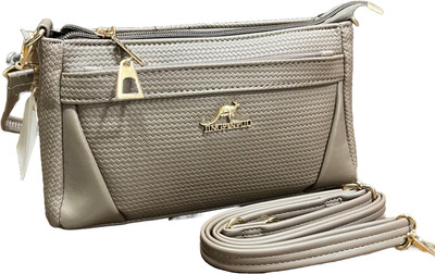 Blyssie Grey Hand-held Bag Crossbody Shoulder Bag with Adjustable Strap | Premium PU Leather Handbag Brown