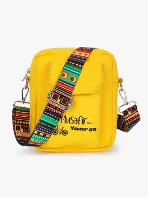 SPICE ART Yellow Sling Bag Women’s Canvas Mobile Cover Sling Bag, Mini Crossbody handbag