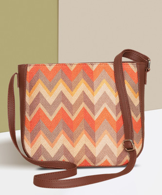 ZOUK Orange Sling Bag Tidal Wave U Shaped Sling Bag