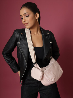 LINO PERROS Pink Sling Bag Women's Peach Crossbody Bag
