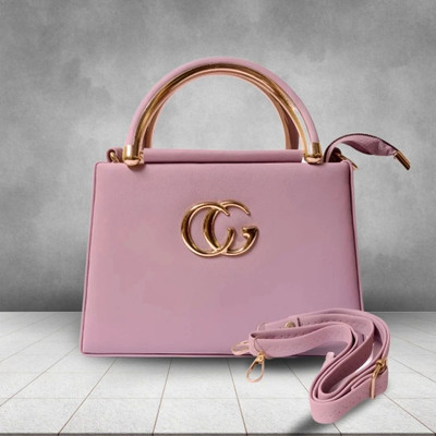 ZOKER Pink Sling Bag Stylish Boxy PU Sling Bag for Women