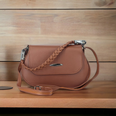 mas navi Tan Sling Bag Trendy|Classic|Party Sling Bag for Womens, Made With Best Quality PU Material