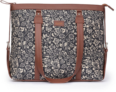 Gpish Brown Messenger Bag GpishFloralCanvasToteBag