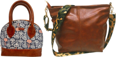 Dakota Grey, Brown Sling Bag STYLISH Bohemian Handbag for Girls & Womens(Pack of 2)
