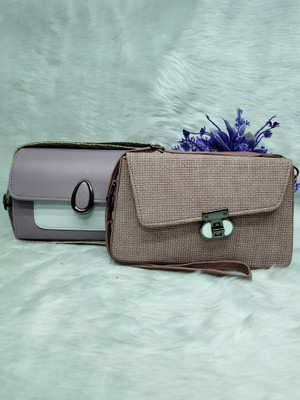 SIZI CREATION Purple Shoulder Bag SZ0069-combo(Pack of 2)