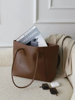 sushvogue Brown Tote Stylish Large Capacity Tote Bag for Women – Office, Everyday Use
