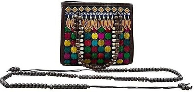 SS Collection Multicolor Sling Bag Stylish Handmade Coconut Shell Beaded Sling Bag for Women and Girls